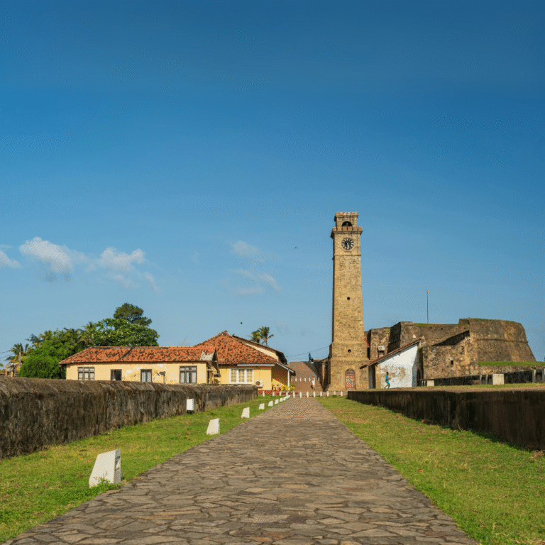 The main entrance gate to Galle Fort with historic stonework