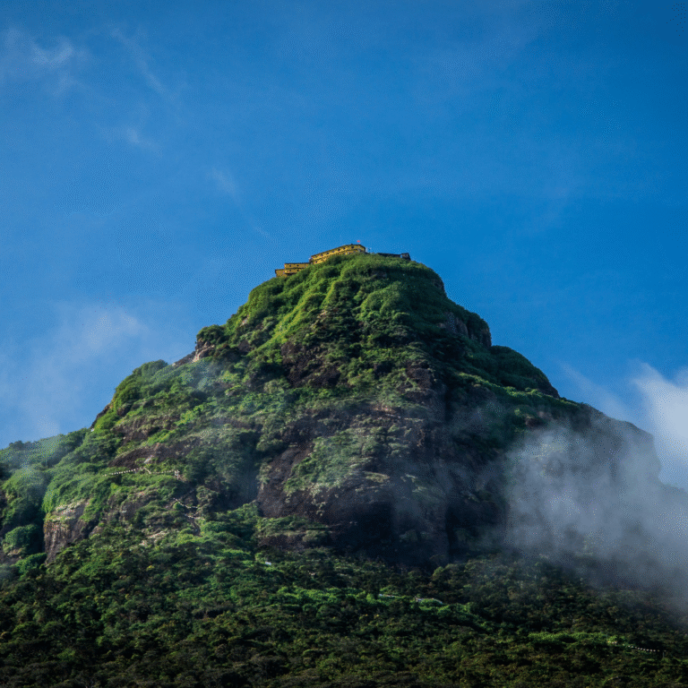 Morning mist over Adam’s Peak during pilgrimage season