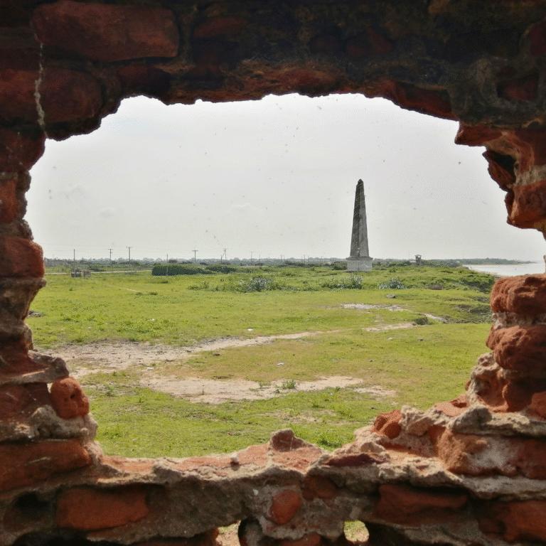 Ruins of the historic Doric Bungalow on Sri Lanka’s northwest coast