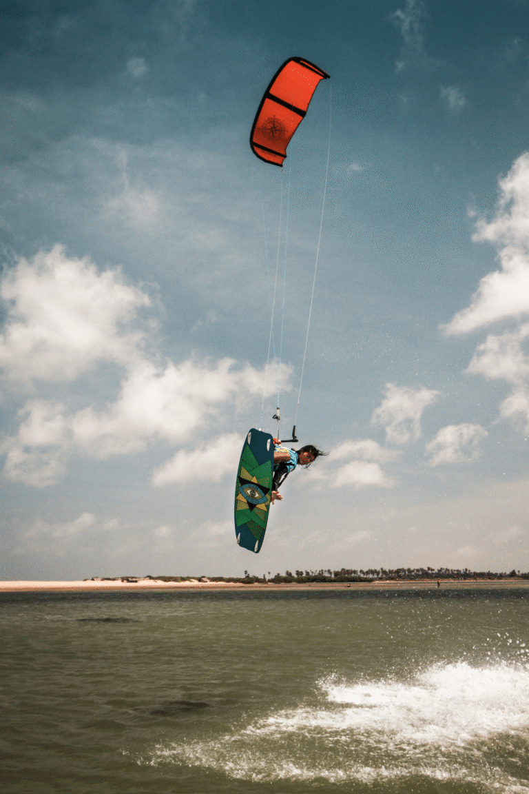 Adventurer kitesurfing on Kalpitiya’s windy coast