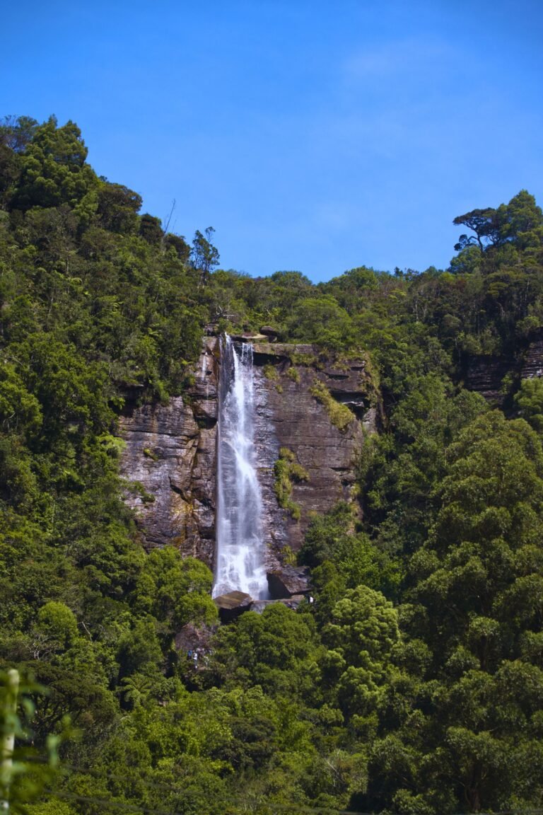 Lover's Leap Waterfall in Nuwara Eliya Sri Lanka
