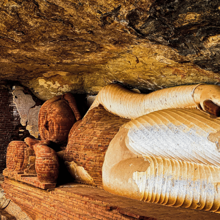 Buddhist temple ruins at the base of Pidurangala Rock