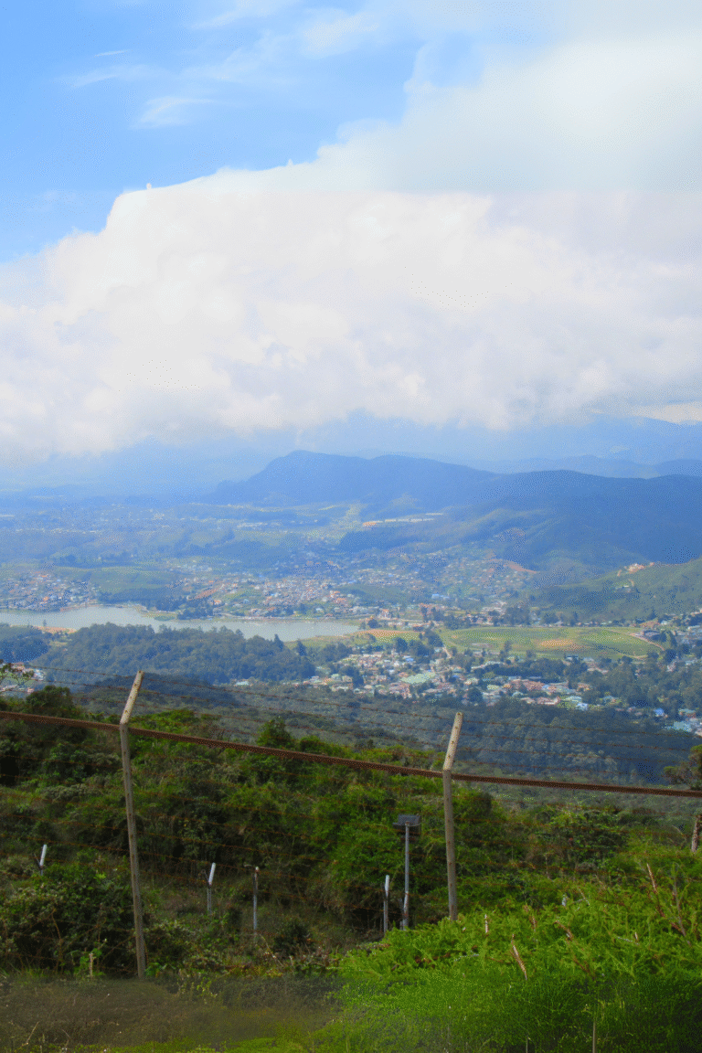 Pidurutalagala view point overlooking Nuwara Eliya town
