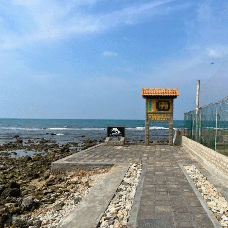 The northern coastline of Sri Lanka seen from Point Pedro