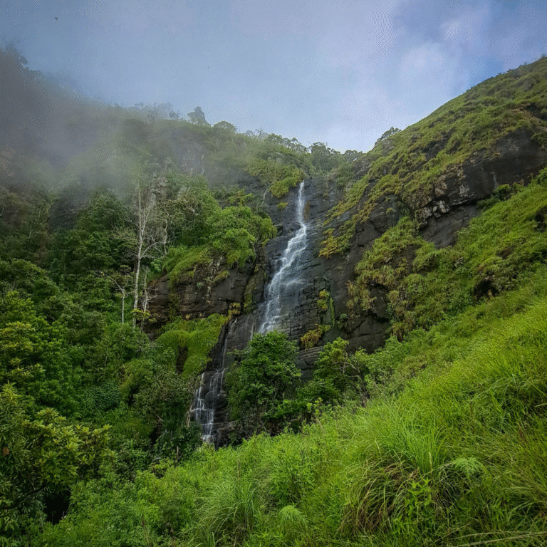Remote hidden waterfall in Gerandigala, a hidden gem of Sri Lanka’s Central Highlands