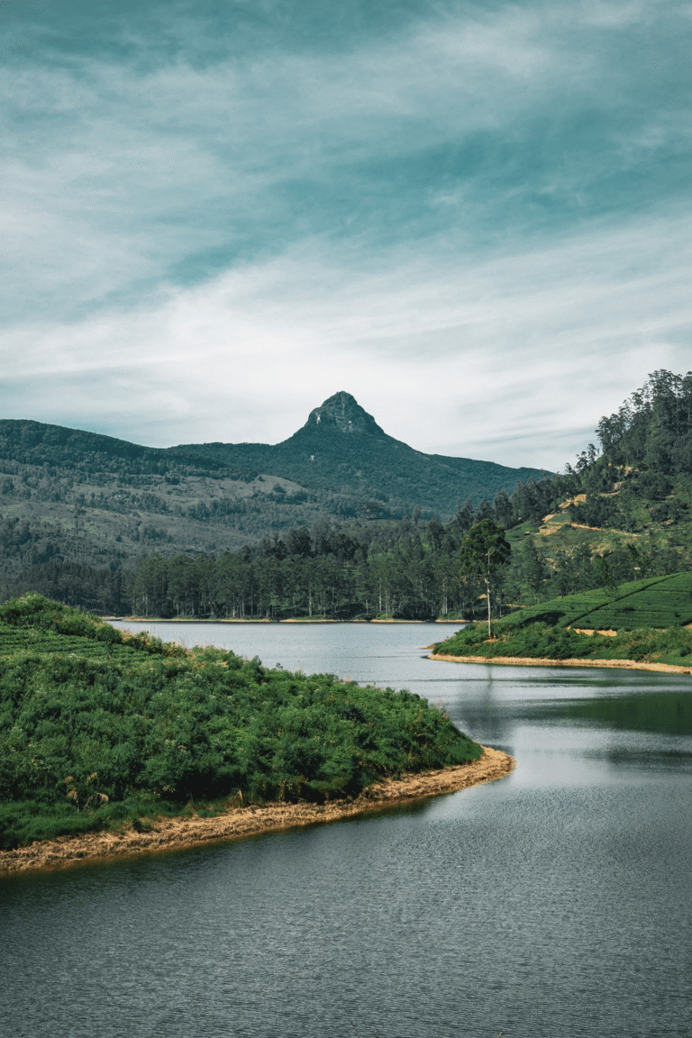 Colorful sky during sunrise at the summit of Adam’s Peak