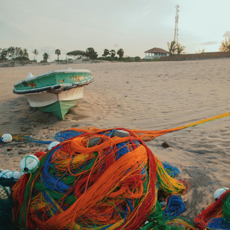 Colorful fishing boats docked near Arugam Bay Beach