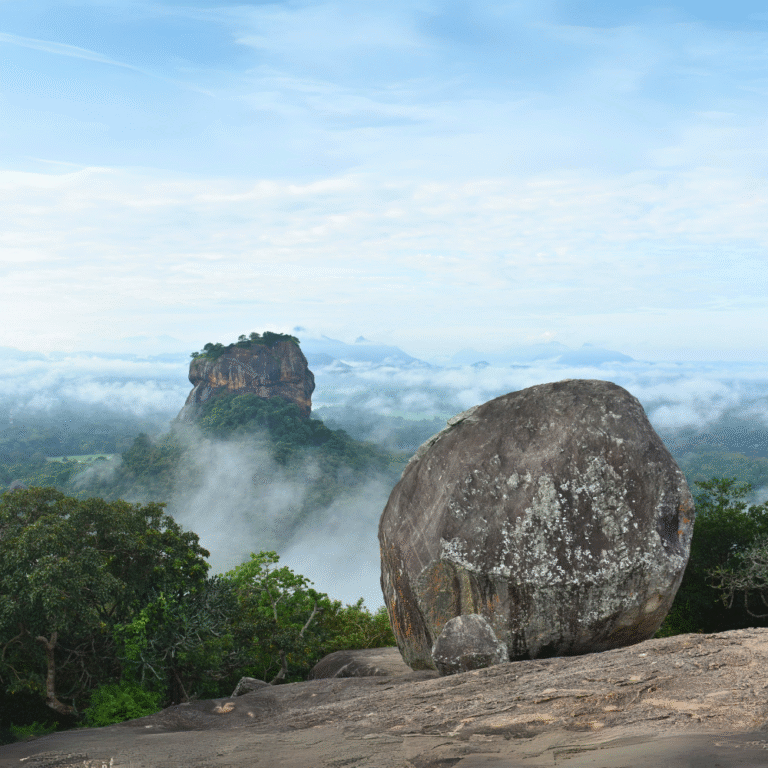 Scenic view of Sigiriya from Pidurangala Rock