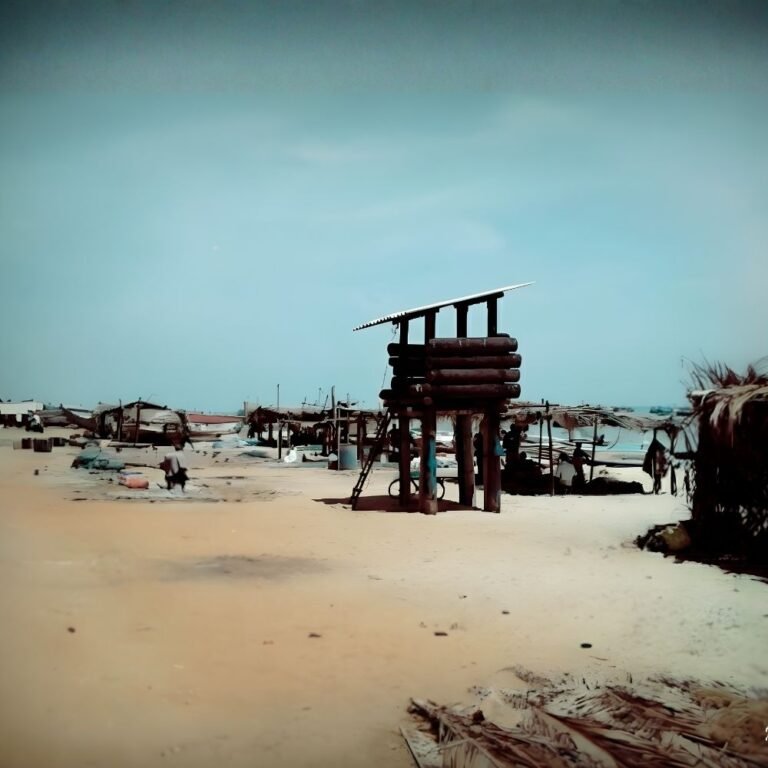 Peaceful coastal landscape of Thaleimannar with blue waters