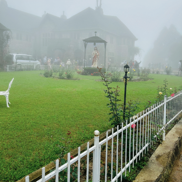 Scenic garden in front of Adisham Bungalow Sri Lanka