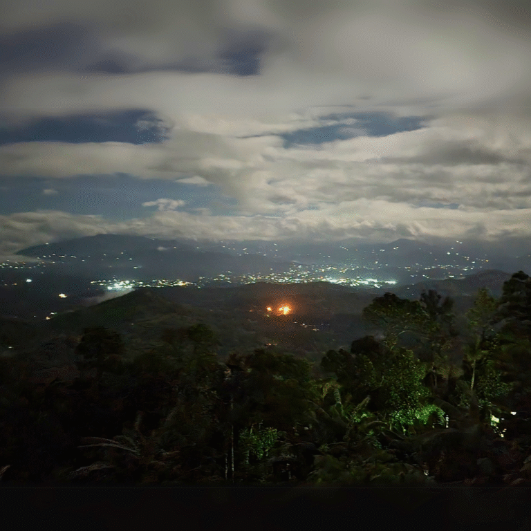 Misty mountain view from Bellwood View Point in the central highlands