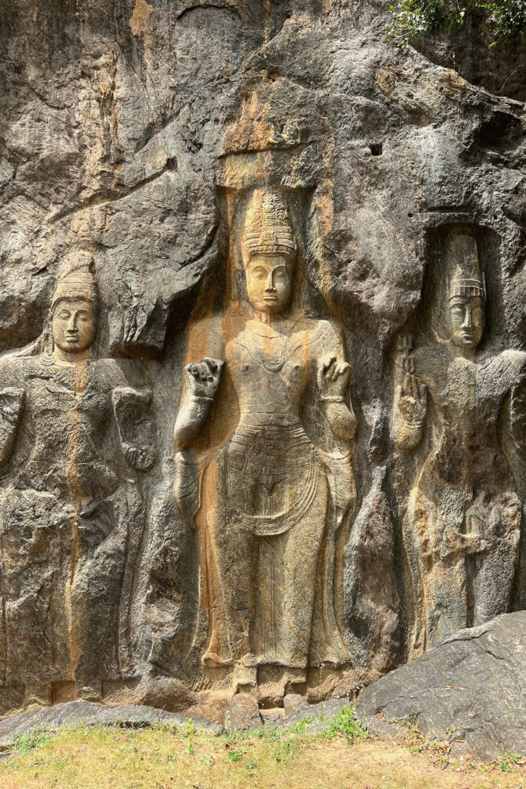 Sacred Buddhist temple nestled in Buduruwagala forest