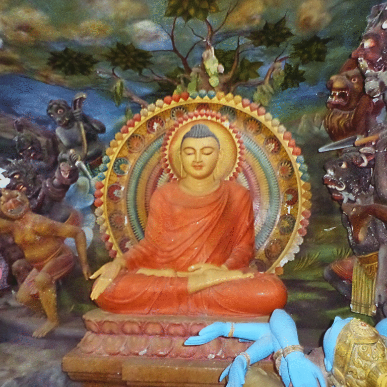 peaceful meditation area at Dimbulagala temple