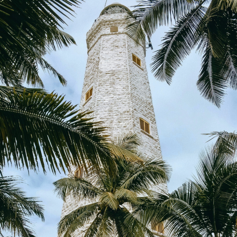 Close-up of Dondra Head Lighthouse architecture