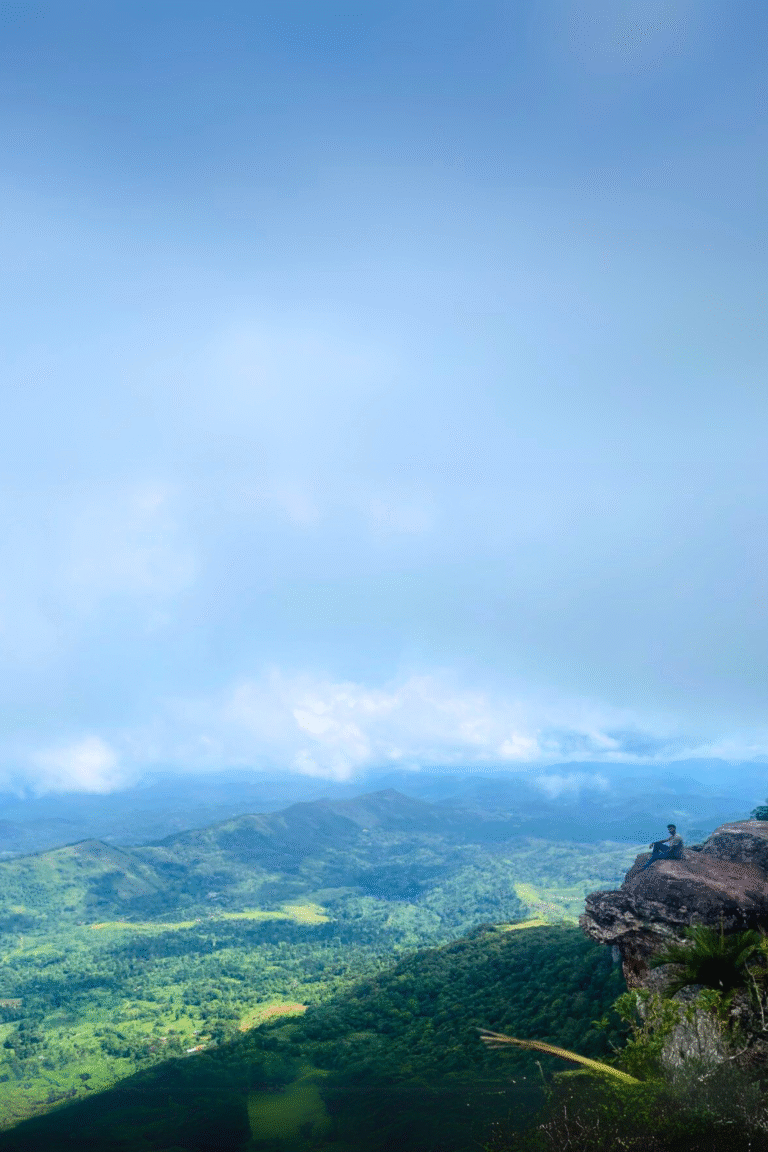 View of distant hills from Gongala Mountain summit