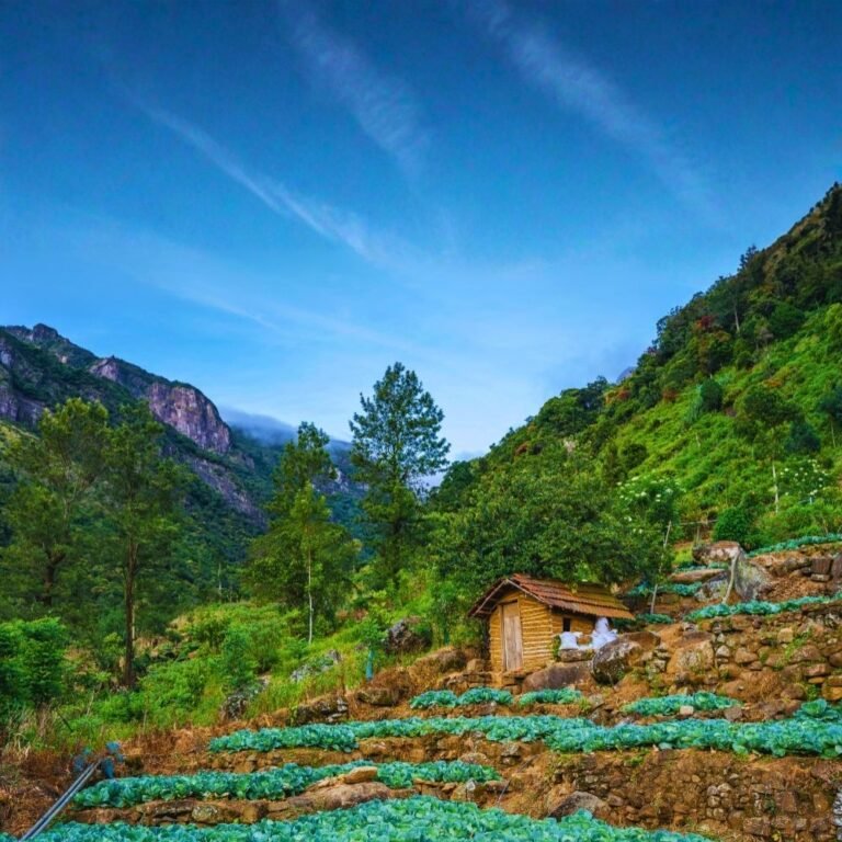 Hidden paradise village nestled in the central highlands of Sri Lanka