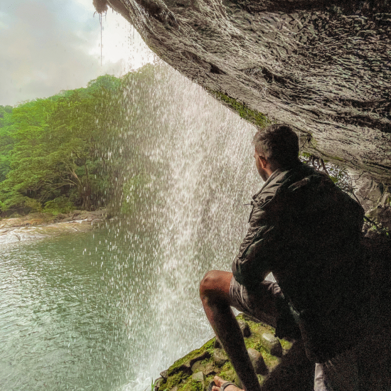 Natural rock pool formed by Sera Ella falls