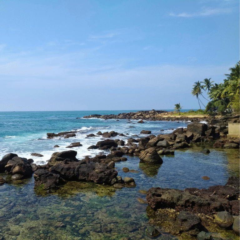 Southernmost point of Sri Lanka with Dondra Lighthouse in view