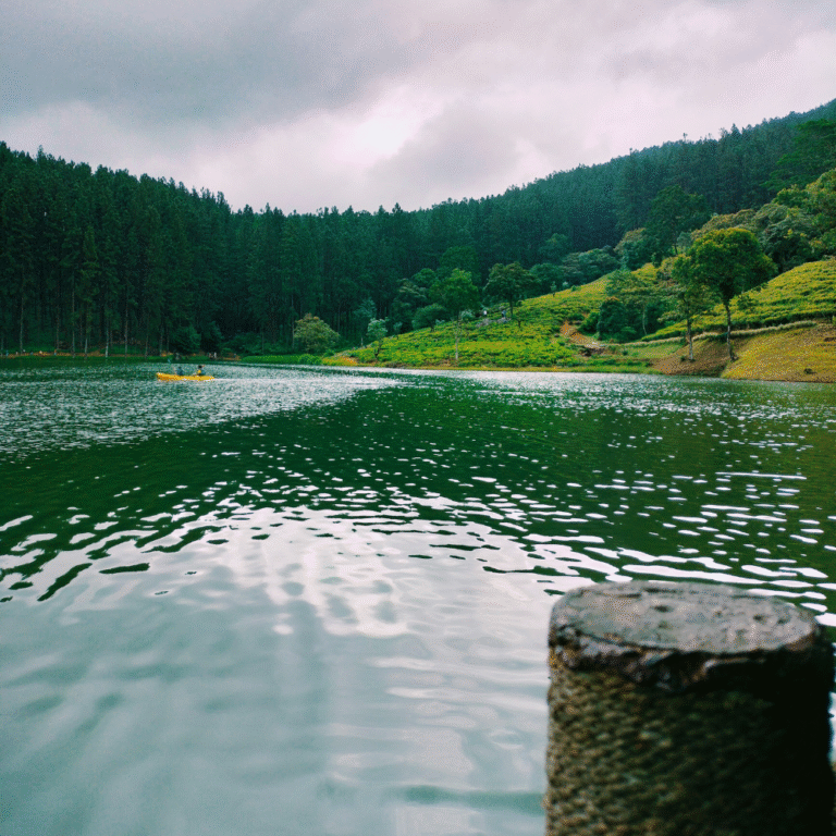 Sembuwatta Lake nestled in the misty mountains of Matale