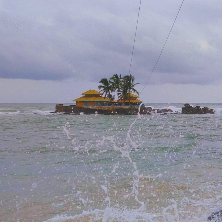Sinigama temple near Hikkaduwa Sri Lanka