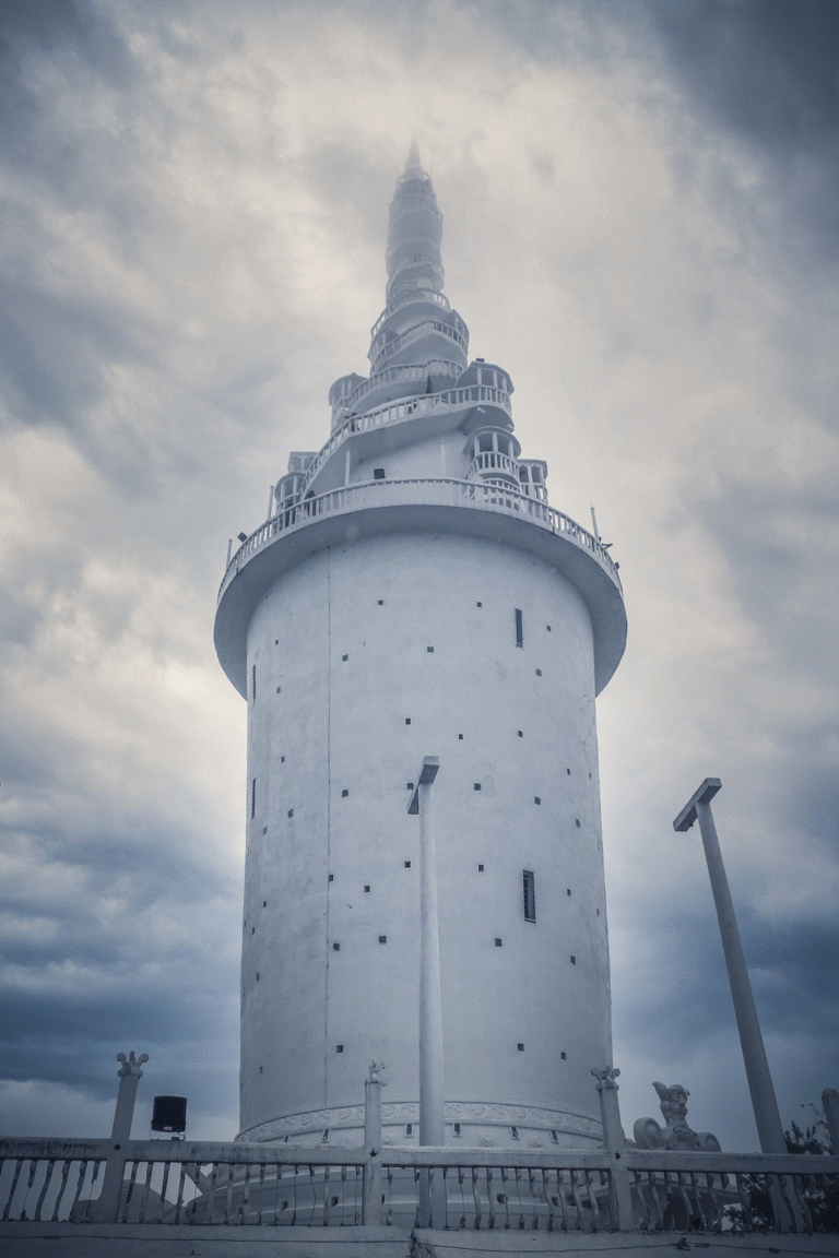 Scenic view of Ambuluwawa Tower in Gampola Sri Lanka