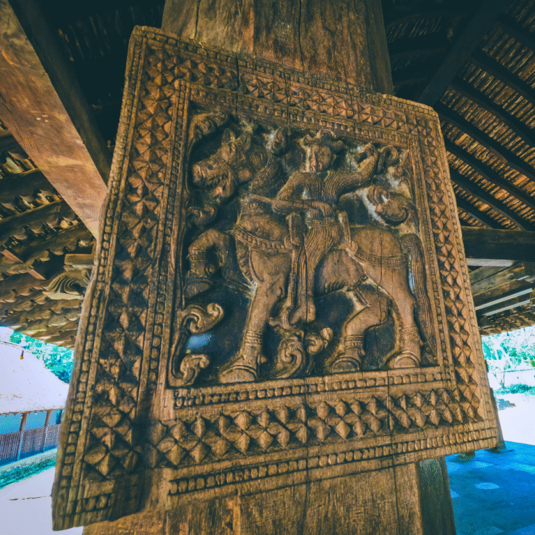 Cultural heritage site Embekka Dewalaya in Kandy district