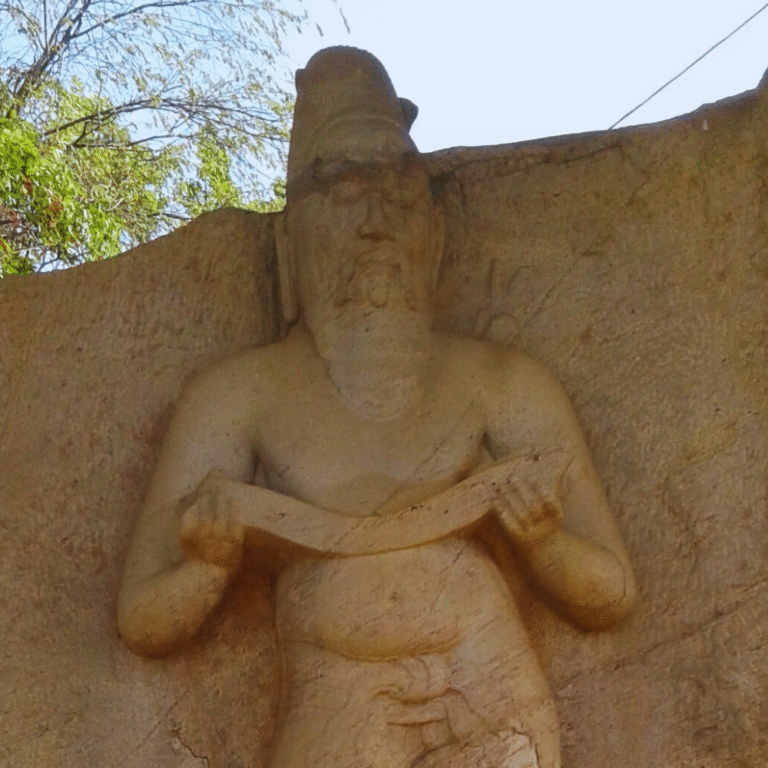 Historic Parakramabahu statue at Polonnaruwa UNESCO site