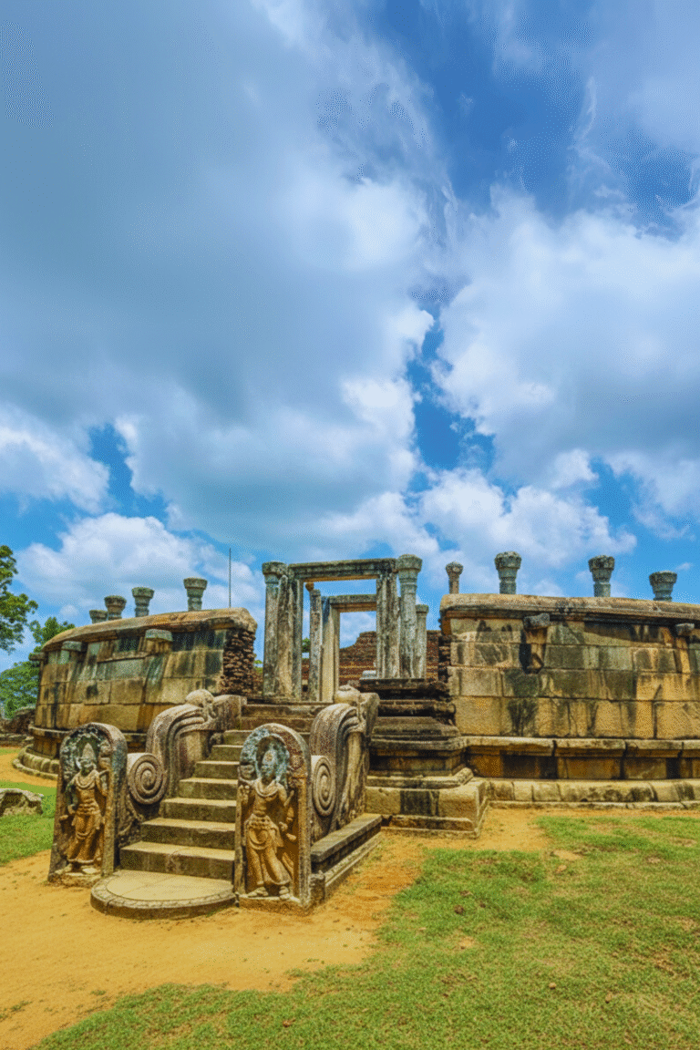 Ancient Buddhist rock temple at Girihandu Seya
