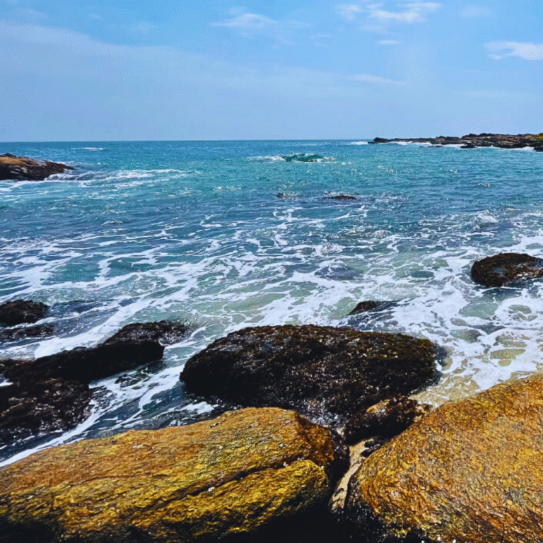 Clear blue waters of Goyambokka Beach