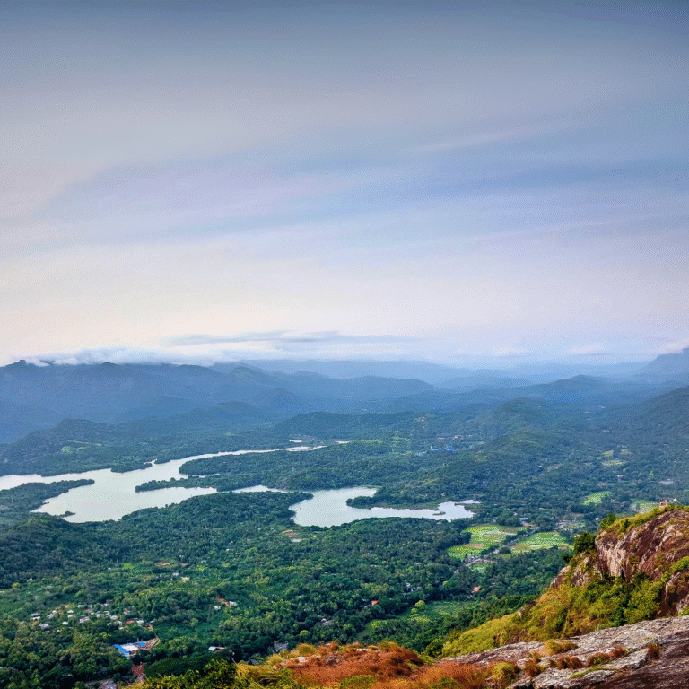 Arangala peak surrounded by lush greenery