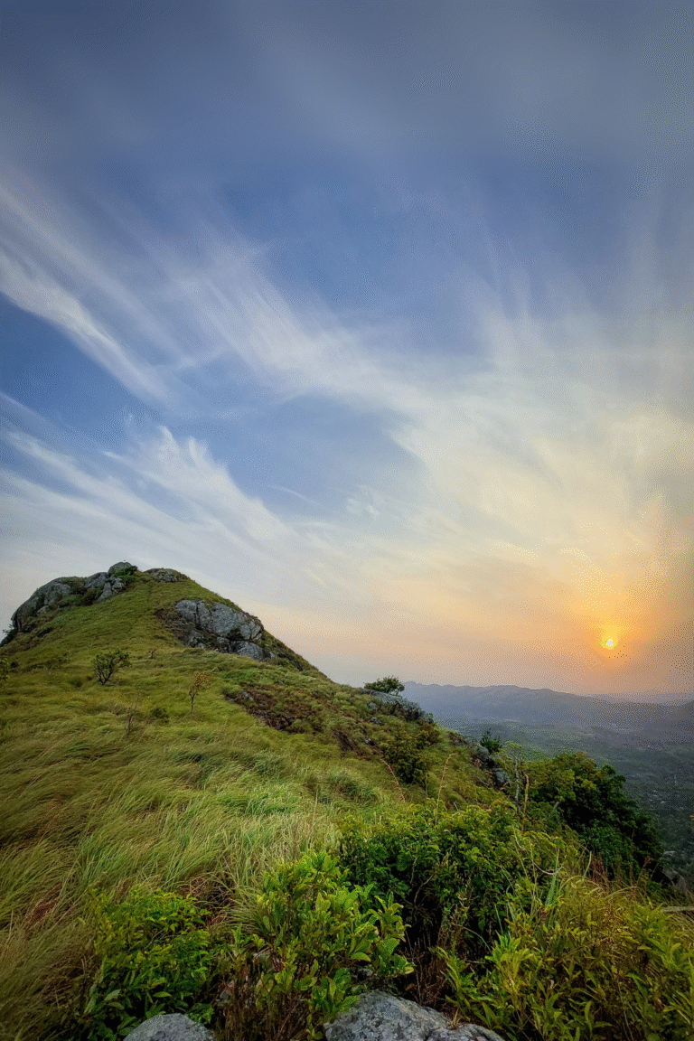 Scenic view of Arangala mountain in Sri Lanka