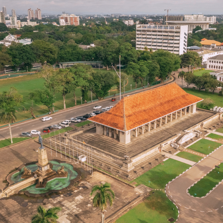 Arial view of Independence Square in Colombo Sri Lanka