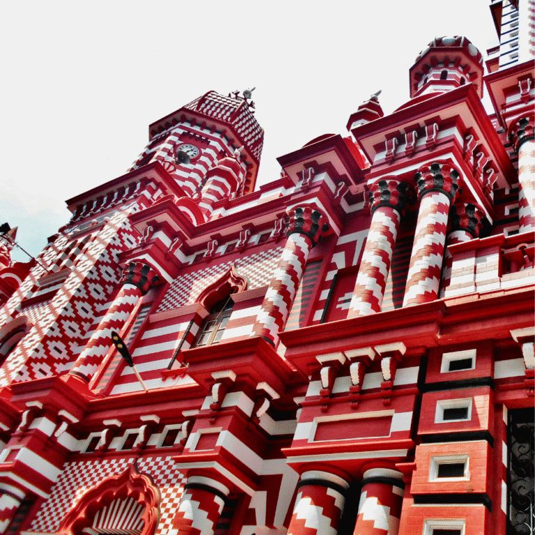 Islamic architecture of the Red Mosque Colombo