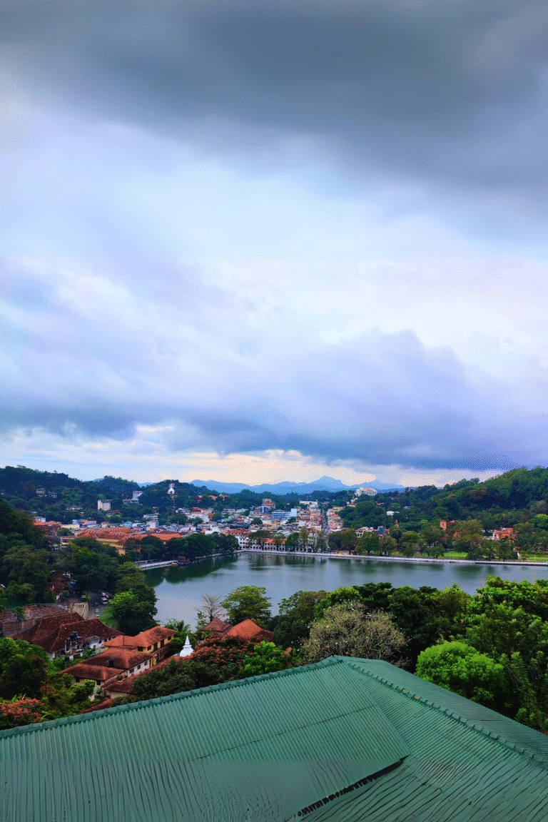 Famous tourist attraction in Kandy with city view
