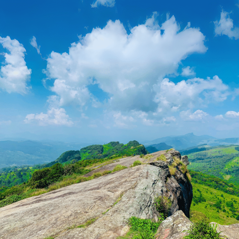 Panoramic landscape seen from Kondagala peak