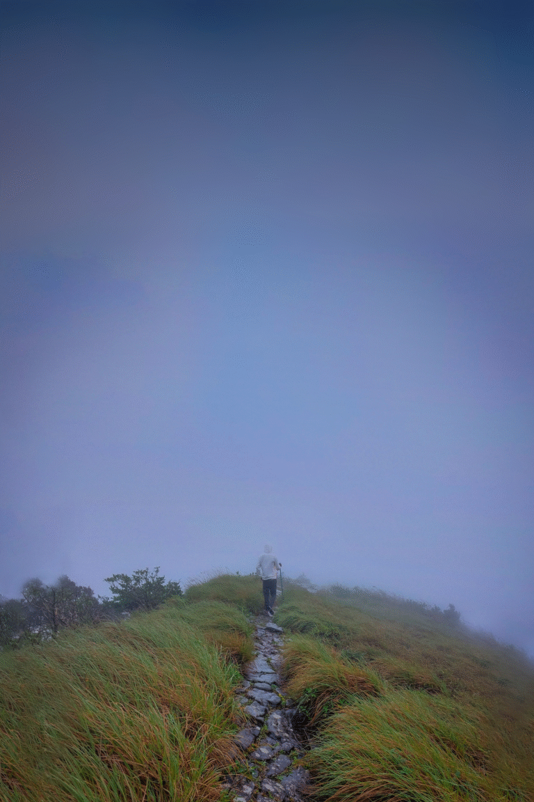 Tourists hiking to the top of Kondagala Rock