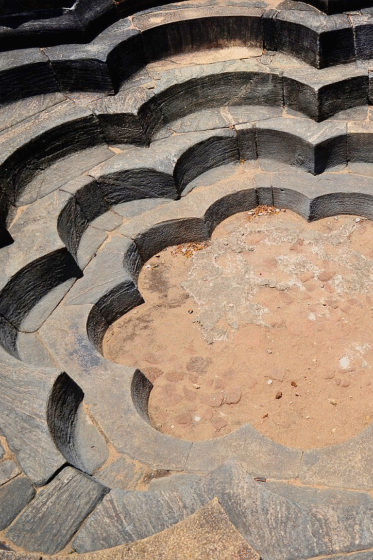 Lotus Pond in Polonnaruwa Sri Lanka ancient architecture