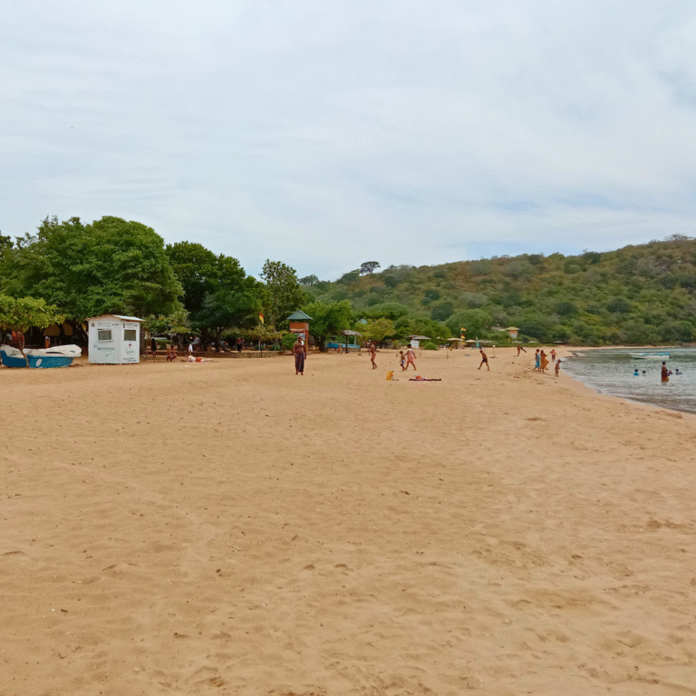 White sandy shore of Marble Beach Trincomalee
