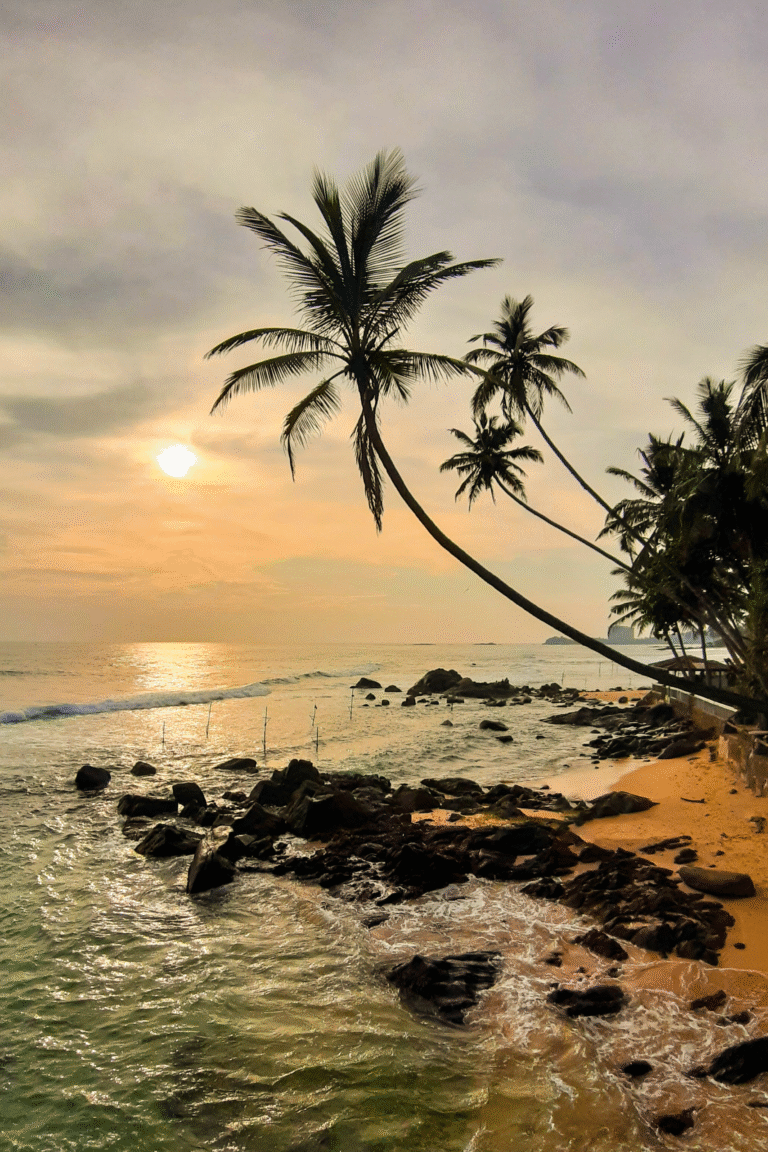 serene sunset at Mihiripanna Beach Sri Lanka
