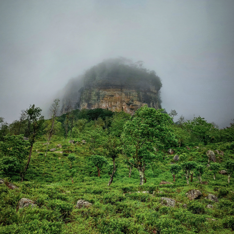 Morning mist covering Kondagala Mountain