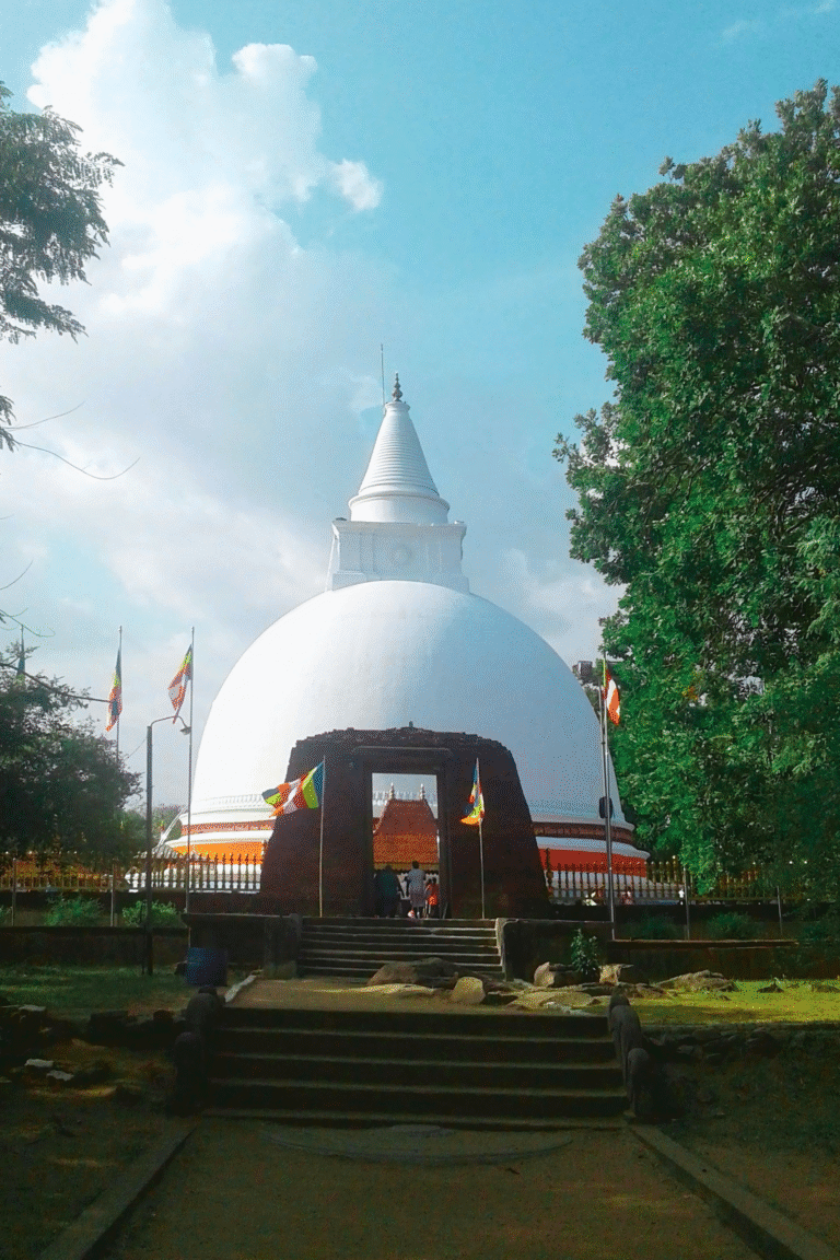 Historic Seruwawila stupa surrounded by nature
