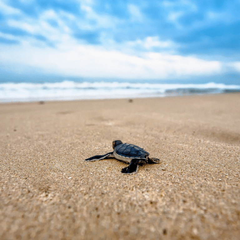 Conservation project at Sri Lanka sea turtle hatchery