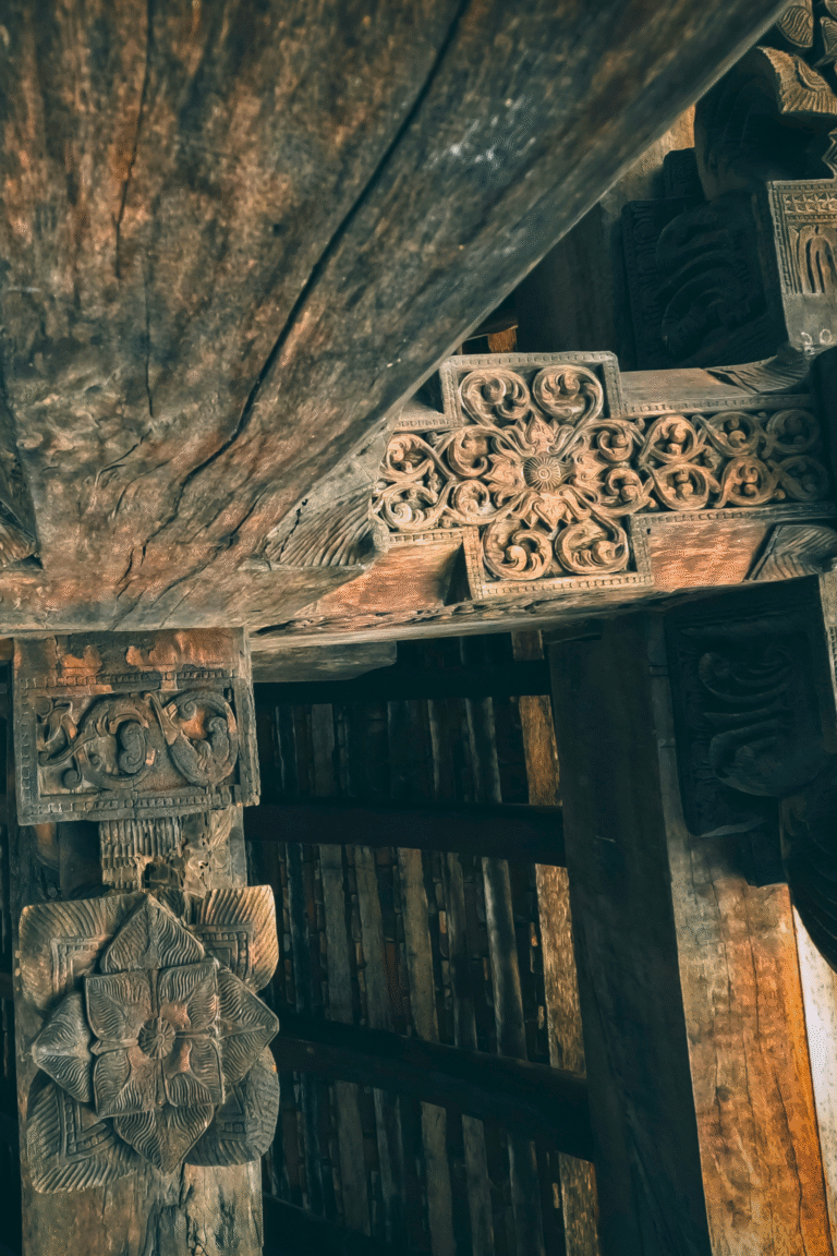Sri Lankan temple known for intricate wooden art