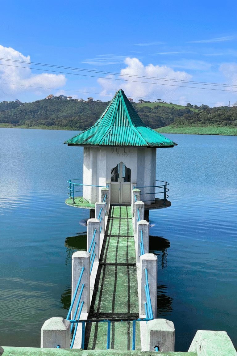 Scenic view of Kande Ela Reservoir in Nuwara Eliya Sri Lanka