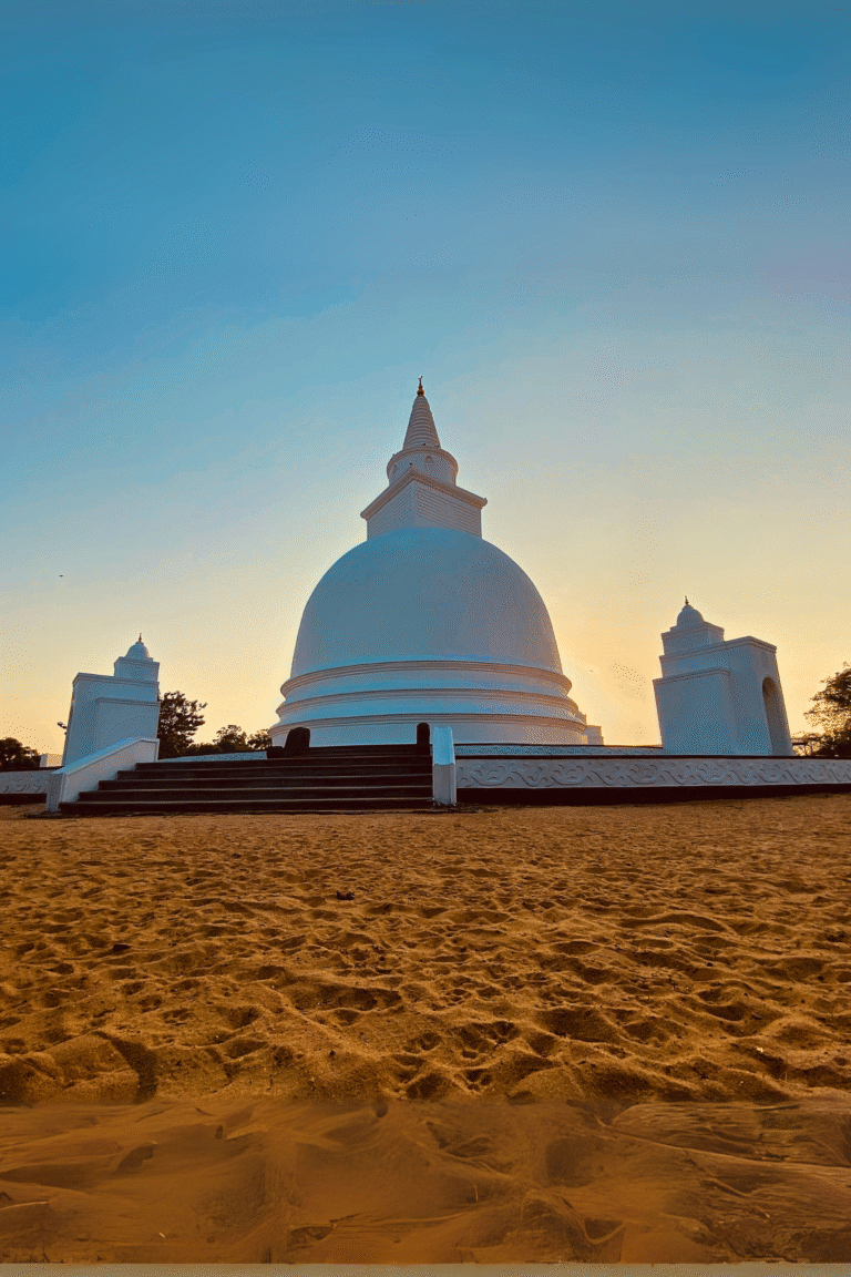 Ancient Buddhist heritage site Muhudu Maha Viharaya in Sri Lanka