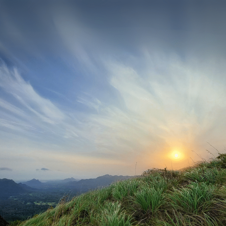 Hiking trail leading to Arangala rock summit