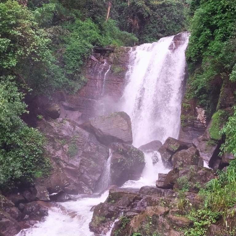serene environment around Devathura Ella in Monaragala