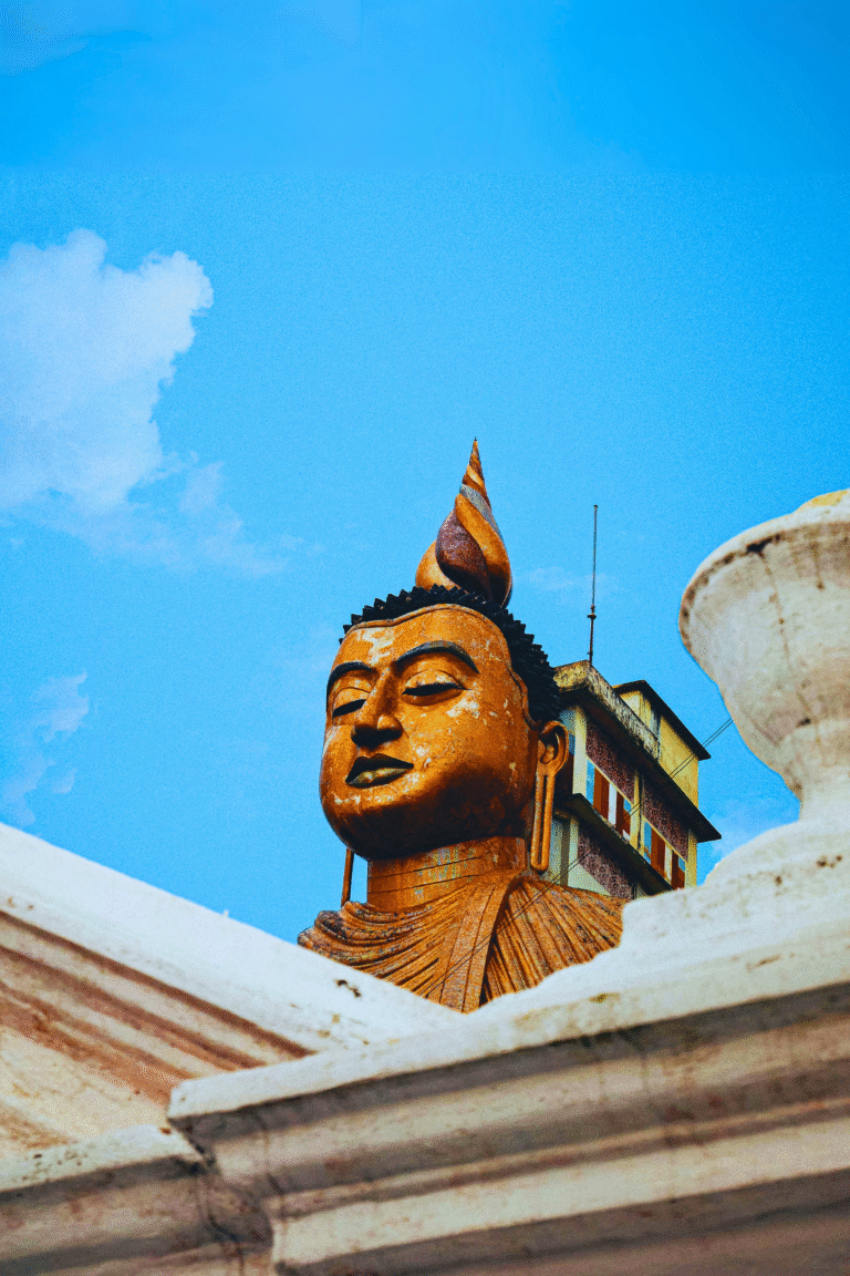 Giant Buddha statue at Wewrukannala Maha Viharaya