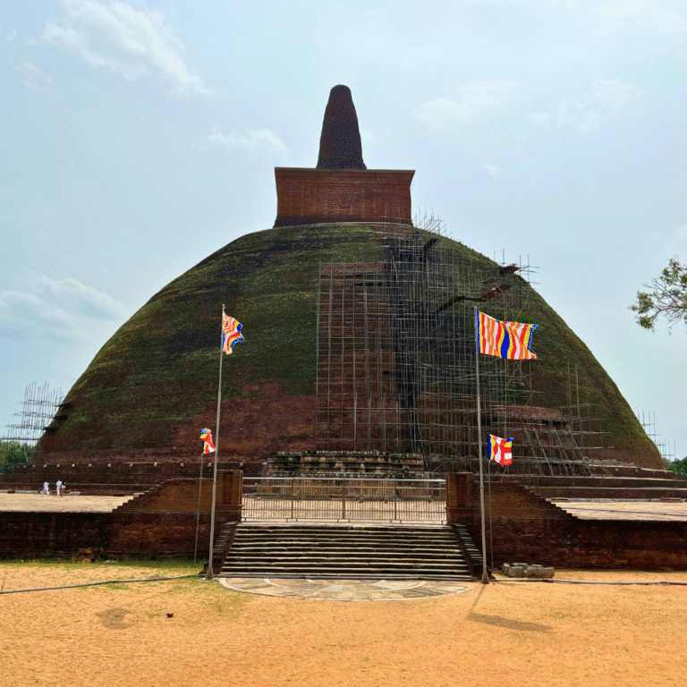 ancient Buddhist stupa at Abhayagiri temple complex