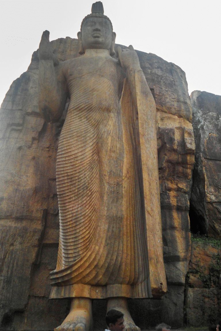 Avukana Buddha Statue towering sculpture of Lord Buddha